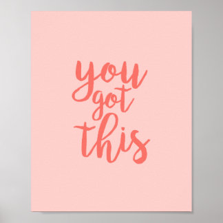 Poster Vous Avez Cette Citation Motivationnelle Rose