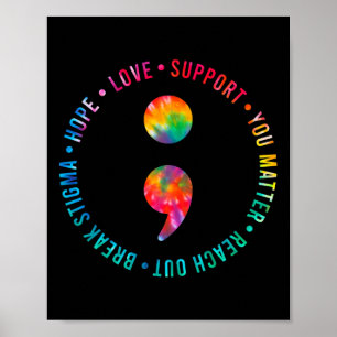 Poster Vous avez de l'importance Semicolon Prévention Sui