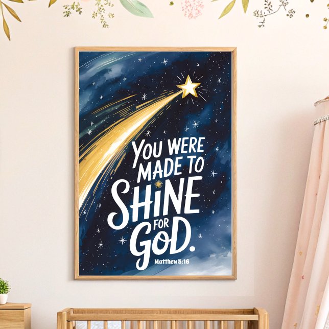 Poster Vous avez été fait pour briller Christian Nursery  (Créateur téléchargé)