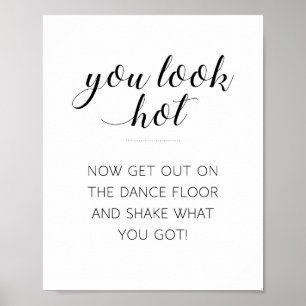 Poster Vous Avez L'Air Chaud Revenir Danse Salle De Bain 