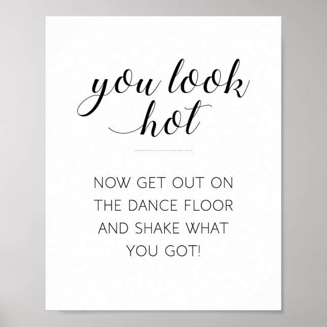 Poster Vous Avez L'Air Chaud Revenir Danse Salle De Bain  (Devant)