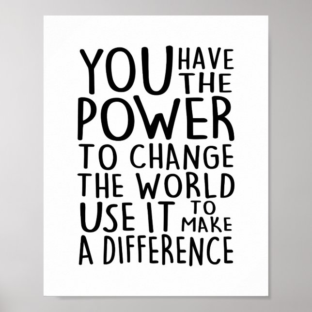 Poster Vous avez le pouvoir de changer le monde (Devant)