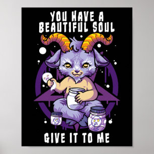 Poster Vous Avez Une Belle Âme Satanique Baphomet Hallowe