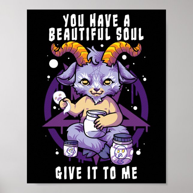 Poster Vous Avez Une Belle Âme Satanique Baphomet Hallowe (Devant)