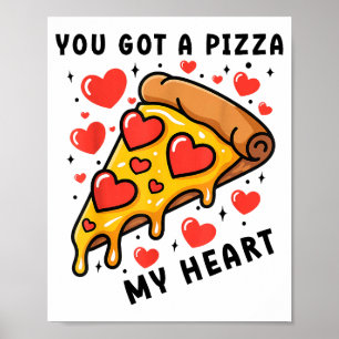 Poster Vous Avez Une Pizza De Mon Cœur Drôle De La Saint-