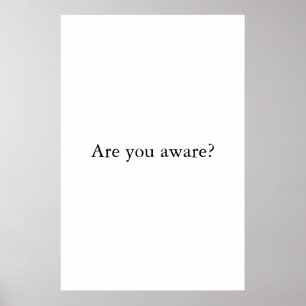 Poster Vous Connaissez La Typographie Spirituelle Minimal