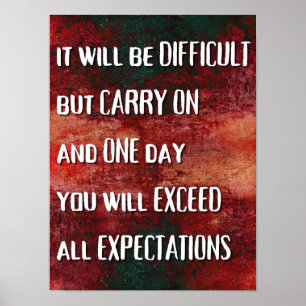 Poster Vous dépasserez les attentes - Motivationnel