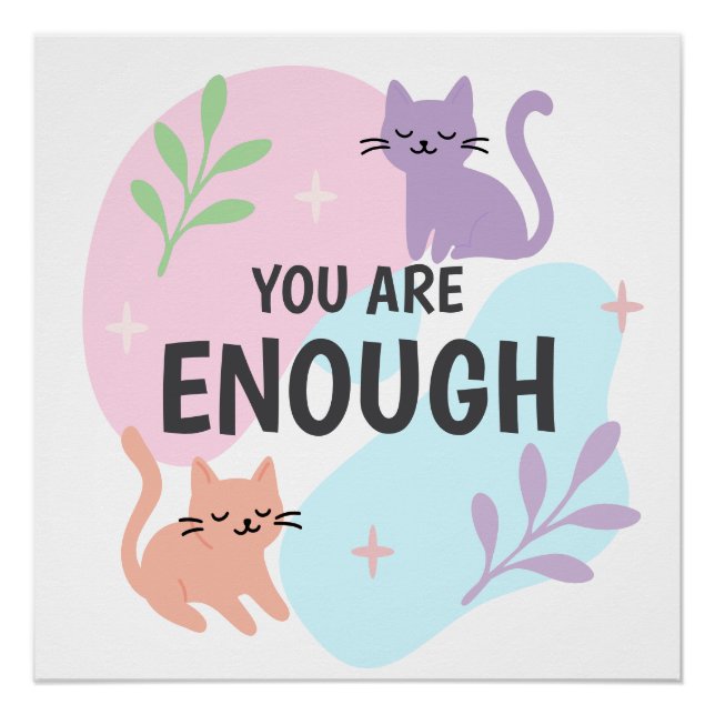 Poster Vous êtes assez chat Affirmation (Devant)