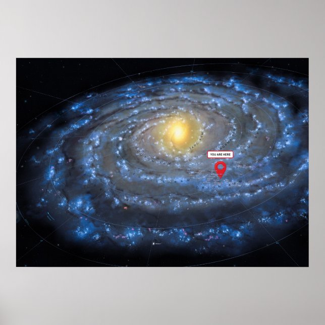 Poster Vous êtes ici : Carte Milky Way (Devant)
