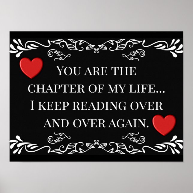 Poster Vous êtes le chapitre...LOVE QUOTE (Devant)