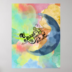 Poster Vous êtes ma citation d'aquarelle INK préférée