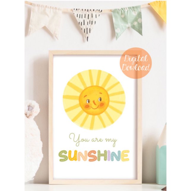 Poster Vous êtes ma Sunshine Nursery (Créateur téléchargé)