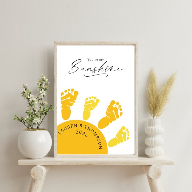Poster Vous êtes mes empreintes Sunshine (Créateur téléchargé)