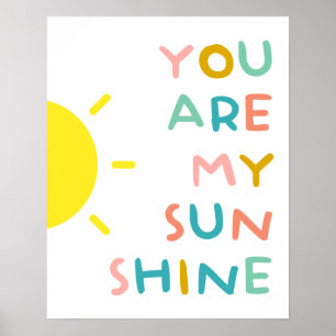Poster Vous Êtes Mes Sunshine Pastels