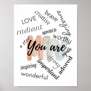 Poster Vous Êtes Motivationnel Mots Inspiration Positivit