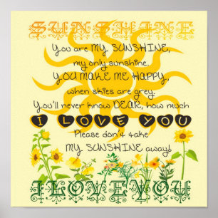 Poster Vous êtes My Sunshine