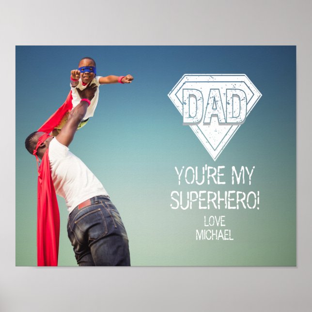 Poster Vous êtes My Superhero Papa Fête des pères Photo P (Devant)