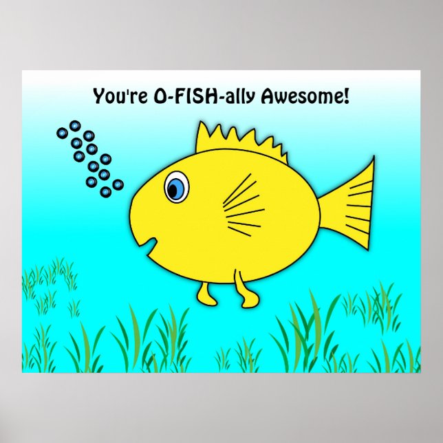 Poster Vous Êtes Officiellement Poisson-O-Poisson Awesome (Devant)