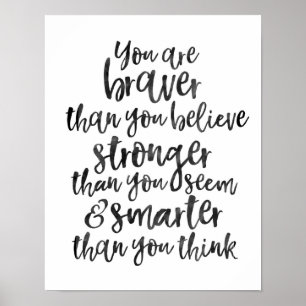 Poster Vous êtes plus courageux que vous ne croyez inspir