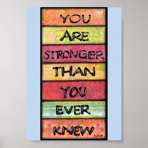 Poster Vous êtes plus fort - Art motivationnel et inspira