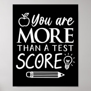 Poster Vous êtes plus qu'un score à un test Enfants Jour 