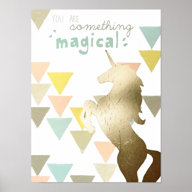 Poster Vous Êtes Quelque Chose De Magique Or Unicorn (Devant)