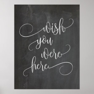 Poster Vous êtes regretté ici panneau de table de mariage