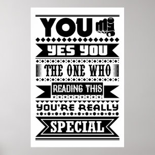 Poster Vous êtes spéciaux (la citation de motivation)