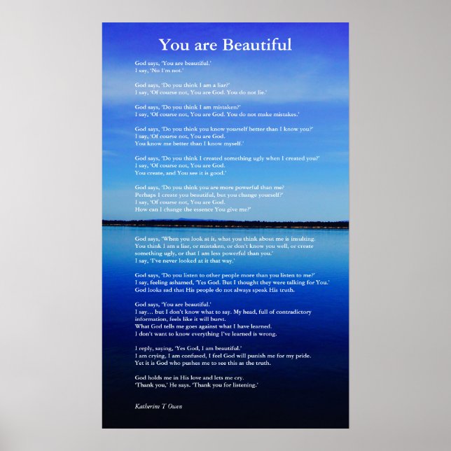 Poster Vous êtes un poème spirituel magnifique sur l'amou (Devant)