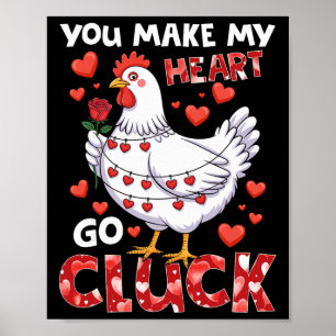 Poster Vous faites battre mon cœur comme une poule drôle 