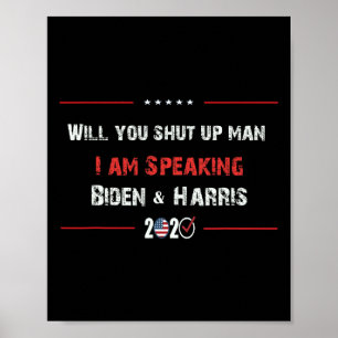 Poster Vous Fermez L'Homme Je Parle Biden &amp; Harris 2