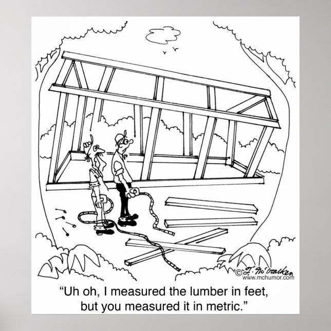 Poster Vous l'avez mesuré en mètres et en pieds (Devant)