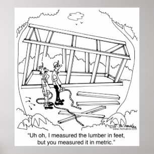Poster Vous l'avez mesuré en mètres et I dans les pieds