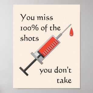 Poster Vous manquez 100% des chaussures que vous ne prene