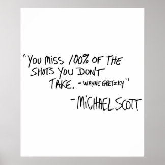 Poster Vous manquez 100 des chaussures que vous ne prenez