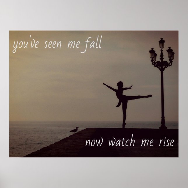 Poster Vous m'avez vu Automne ballerine inspirationnelle (Devant)