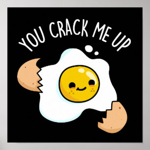 Poster Vous Me Crackez Drôle Oeuf Pun Dark BG