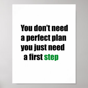 Poster Vous n'avez pas besoin d'un plan parfait, vous ave