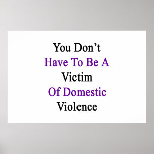 Poster Vous ne devez pas être une victime de violence