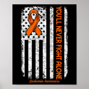 Poster Vous ne lutterez jamais seul Cancer du Sang Leucém
