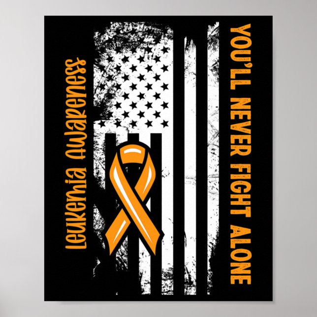 Poster Vous ne lutterez jamais seul Cancer du Sang Leukem (Devant)