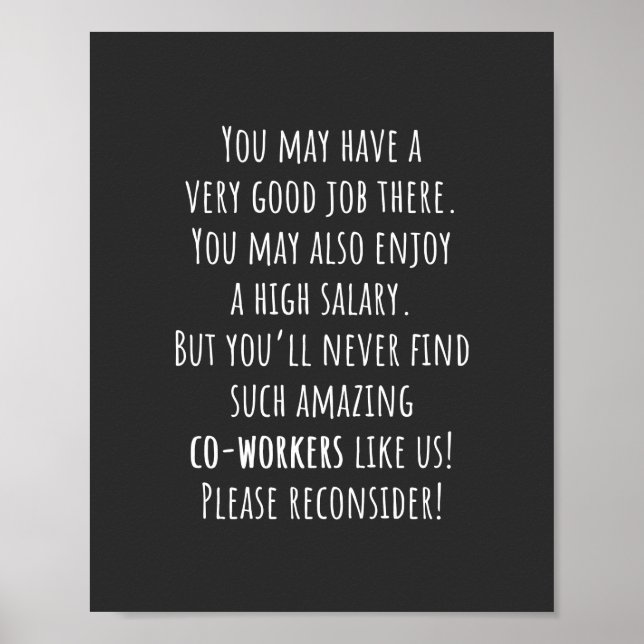 Poster vous ne trouverez jamais de collègues aussi extrao (Devant)