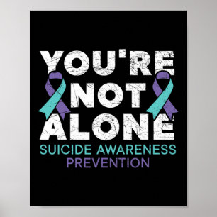 Poster Vous n'êtes pas la seule prévention du suicide de 