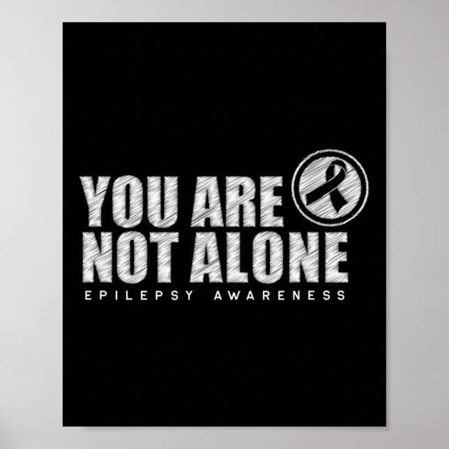 Poster Vous N'Êtes Pas Le Seul À Porter L'Épilepsie Du Jo (Devant)