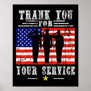 Poster Vous Pour Vos Services Patriotique - Anciens Comba
