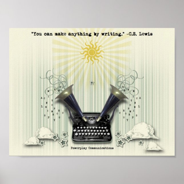 Poster Vous pouvez faire n'importe quoi en écrivant une a (Devant)