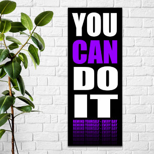 Poster Vous pouvez le faire (violet) Motivationnel