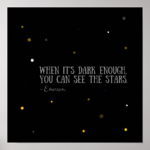 Poster Vous pouvez voir la citation des étoiles Emerson