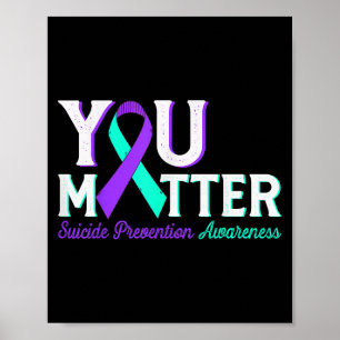 Poster Vous Prévention du Suicide Ruban de Sensibilisatio