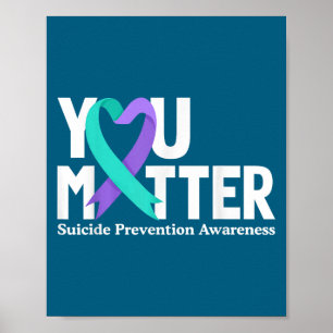 Poster Vous Prévention du Suicide Teal & Purple